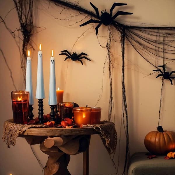 2 stk Flamfrie spøkelses-halloweenlys, halloween-dekorasjon lysbelysning