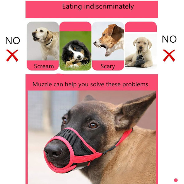 Hundemusling Nylon Blød Musling Anti-Bidende Barking Sikker, Mesh Åndbar Kæledyrs Musling til Små Mellemstore Store Hunde 4 Farver 5 Størrelser