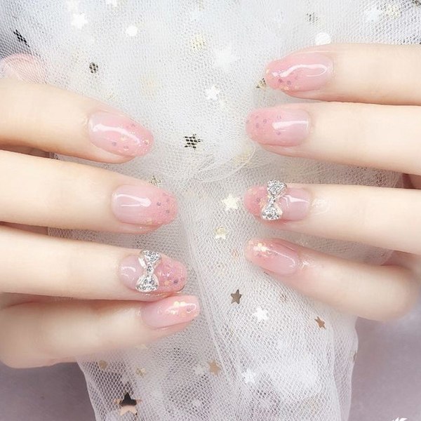 50 st Bowknot Nagel Legering Strass för Naglar Fluga Nagel Kristaller Naglar Juveler Strass Nagelkonst Stenar Set