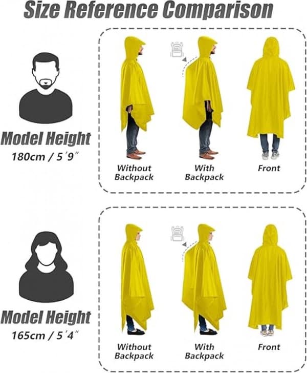 Poncho - Raincoat - Waterproof - Quick-drying - Breathable - Portable - Tear-resistant - Foldable - Lightweight - Reusable