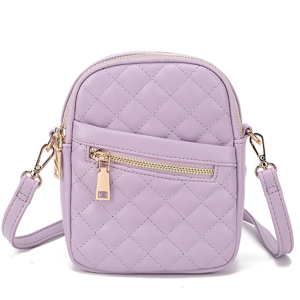 Crossbodyväska för kvinnor, axelväska i läder, mobiltelefonväska, liten crossbody, justerbar axelrem, mobilväska, plånbok, handväska för kvinnor
