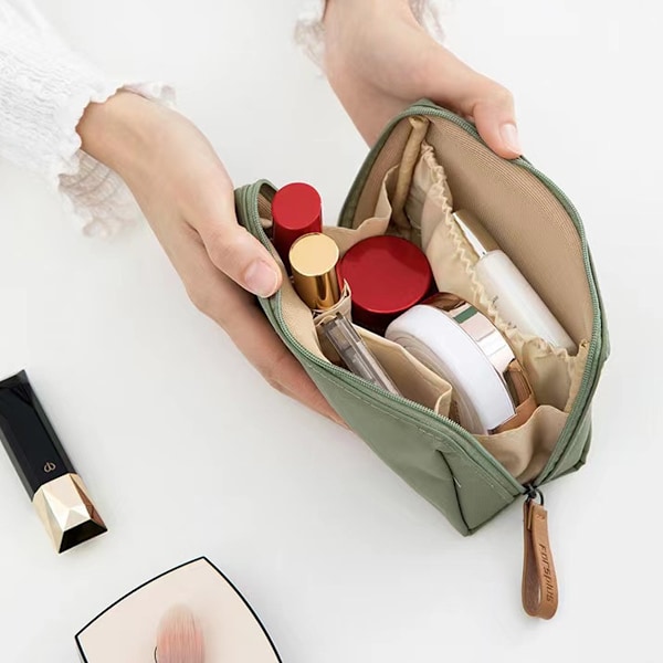 Lille Makeuptaske til Håndtaske, Makeuppung Lille Kosmetikpung Mini Bærbar Håndtaske til Kvinder og Piger