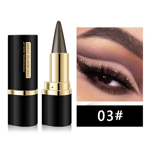 Eyelinerpenna, Svart Eyelinerpenna Gel, Snabbtorkande Formel, Vattentät Smudge-Proof Eyeliner Makeup som Håller Hela Dagen