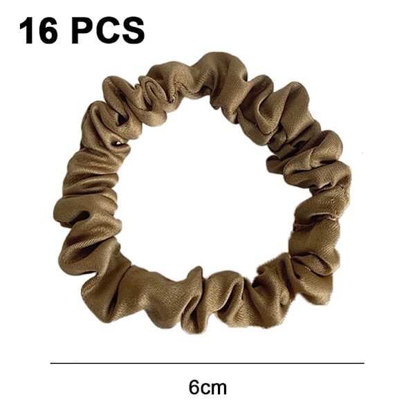 16 stk Satin Hårbånd for Søvn Natt Scrunchie, Hårtilbehør Hårtau Hodeplagg for Kvinner