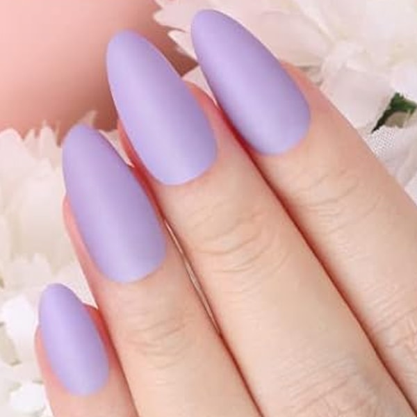 15-pack (360 st) matta nagelpressar, medium längd, ballerina kista akryl korta falska naglar för nagelkonst DIY