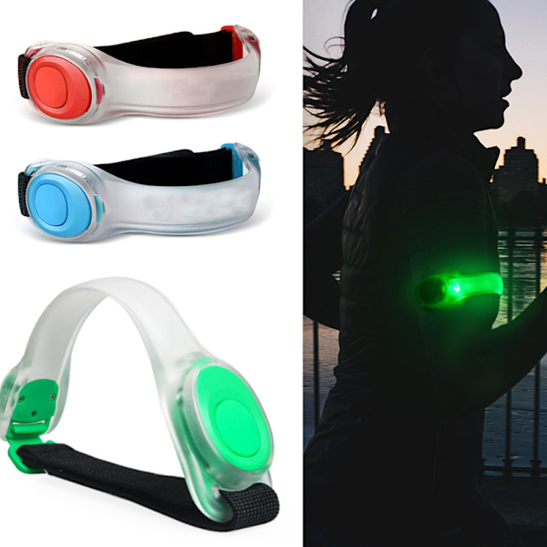 LED-armband med reflex, för cykling och utomhussporter