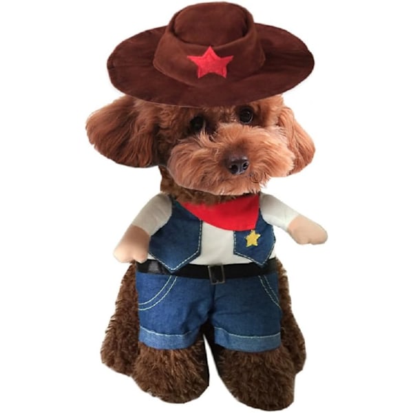 Cowboy-koiranpuku hatulla - Koiranpukuja kissoille ja pienille koirille