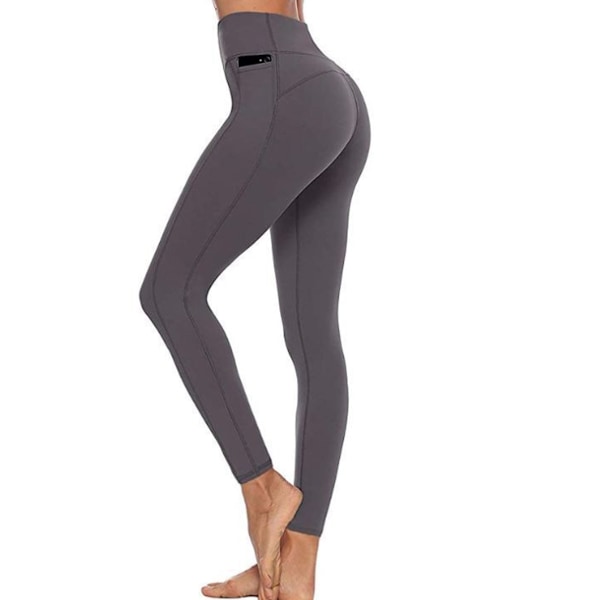 Högmidjade yogabyxor, yogabyxor med fickor, magträningspants, fickleggings