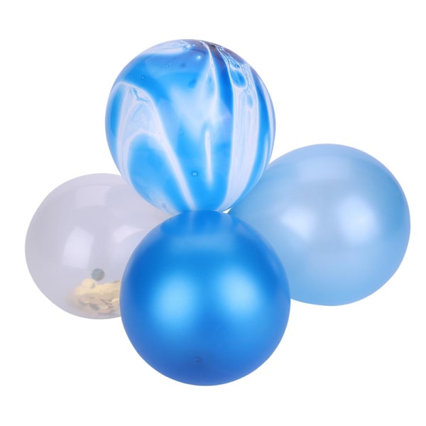 20 Pcs/Set Confetti Agate Latex Balloons Decoration for Birthday Engagement Wedding(Blue)