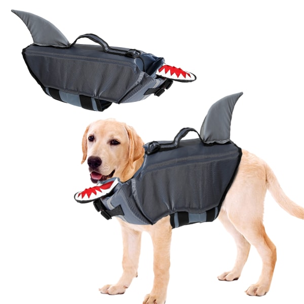 Dog Flytväst Simväst - Hund Flytväst Shark Floating