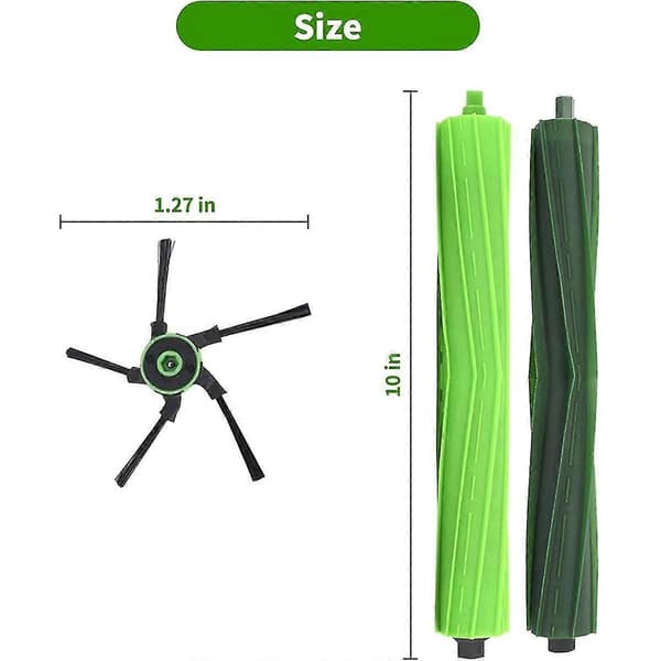 Til S9 (9150) S9+ S9 Plus (9550) S Series AI Robotstøvsuger Kit 3 Sæt Gummibørster, 8 Sidebørster