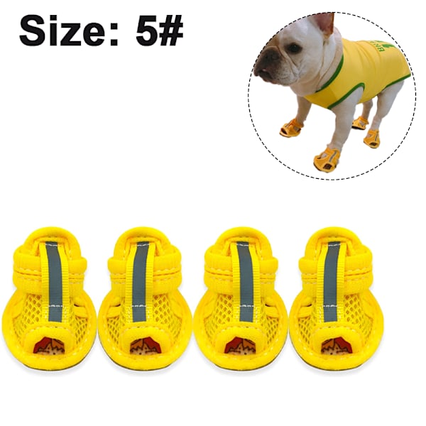 Små Hunde Sommer Mesh Sandaler Sko Hvalpe Katte Åndbare Potebeskyttere Hunde Støvler Åndbare Hundestøvler