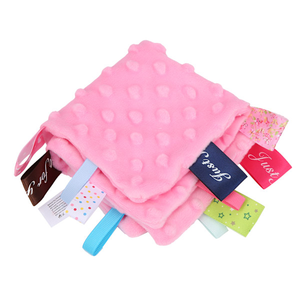 2 stk. Sikkerheds Babytæppe Blødt Soothing Håndklæde Spædbarn Baby Trøstende Plys Håndklæde Pink