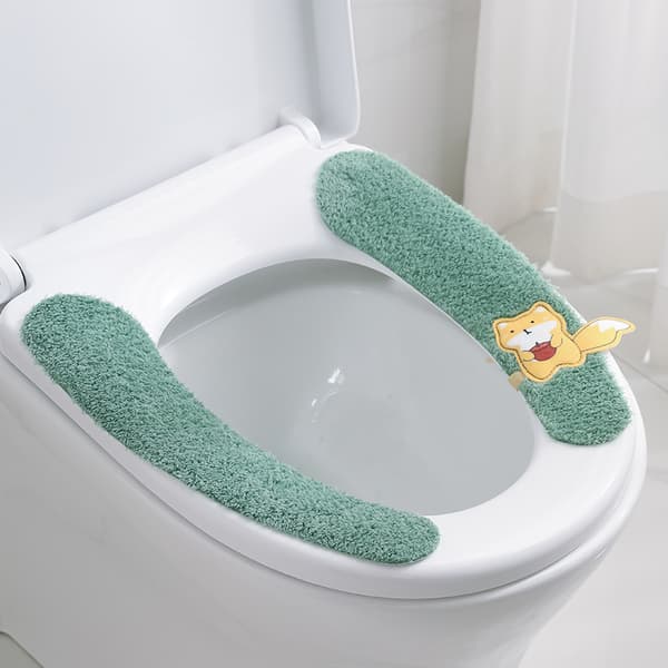 4-pack Thicker Soft Toilet Seat Covers with Handle for Toilet Seat