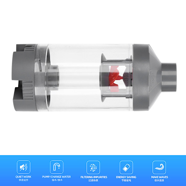 Akvarium UltraQuiet Inbyggd Filter Fisktank 3-stegs Multifunktionell Vattenfilter (ZY-Y01)
