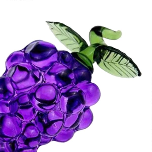 Glasfruktfigur Kristallstaty Pappersvikt Samlarobjekt Hantverk Grapes