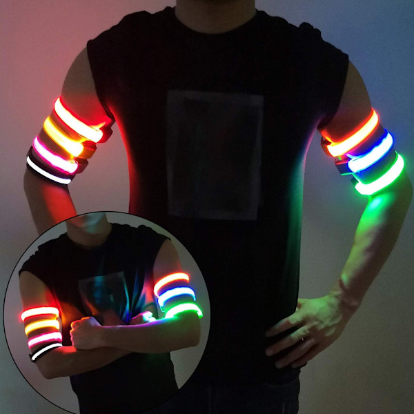 LED Sportarmband USB Laddningsbart Upplyst Armband