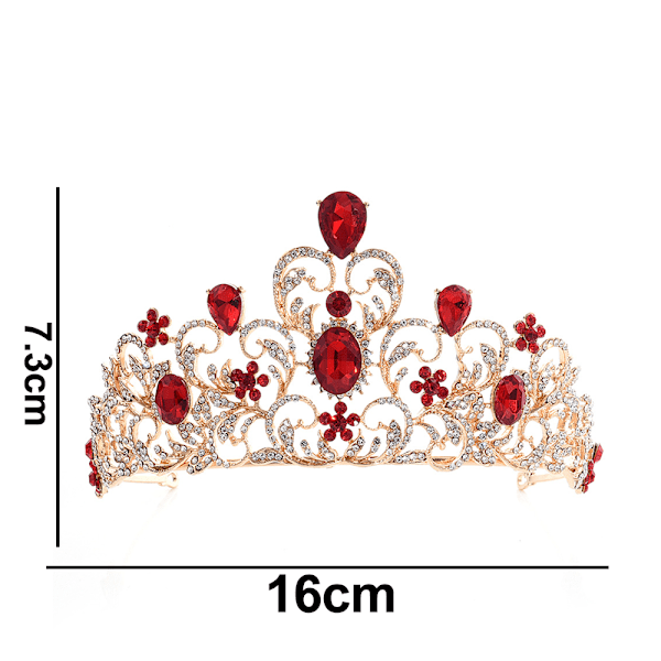 Gotiske Kroner til Piger - Vintage Barok Dronning Tiara til Bryllup Pageant Prom Hovedbeklædning