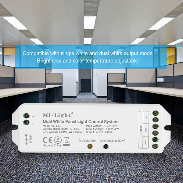 Milight Langaton Kaksoisvalkoinen Panelivalon Ohjausjärjestelmä 2.4G Kaukosäädin & Älypuhelimen Sovellusohjaus