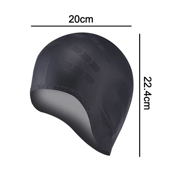 Unisex Simmhatt i Silikon för Kort & Långt Hår - Öronöverdrag - Simmössa för Kvinnor, Män, Barn & Vuxna