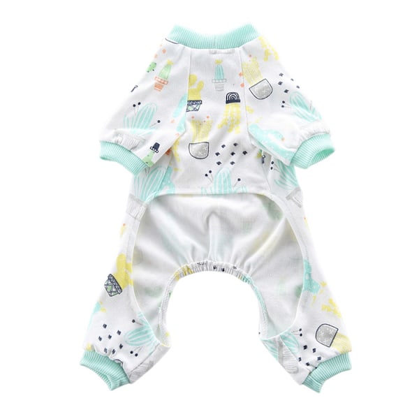 Lemmikkieläinten vaatteet Koiran pyjama Pehmeä puuvillapaita PJS, vaaleanpunainen