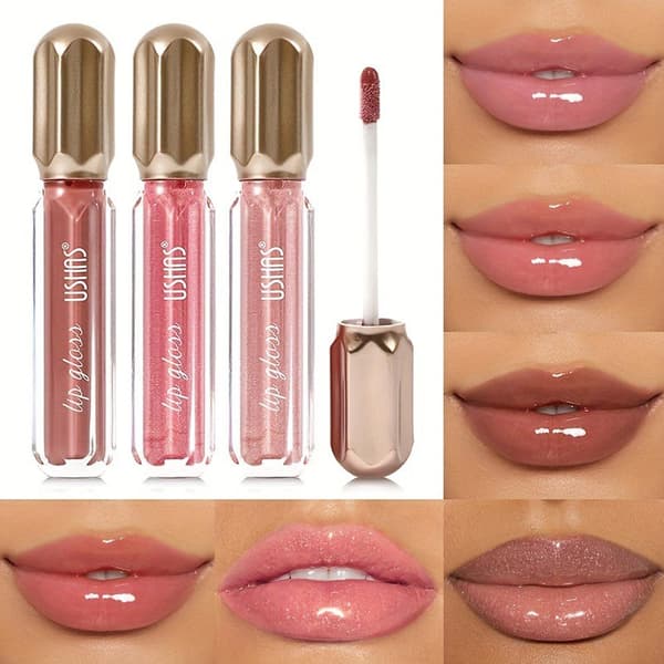 Glitter Lip Gloss Long-lasting Moisturizing Plumping Gloss Oil Makeup Mirror Water Lightweight Liquid L3H7 #09 1 piece