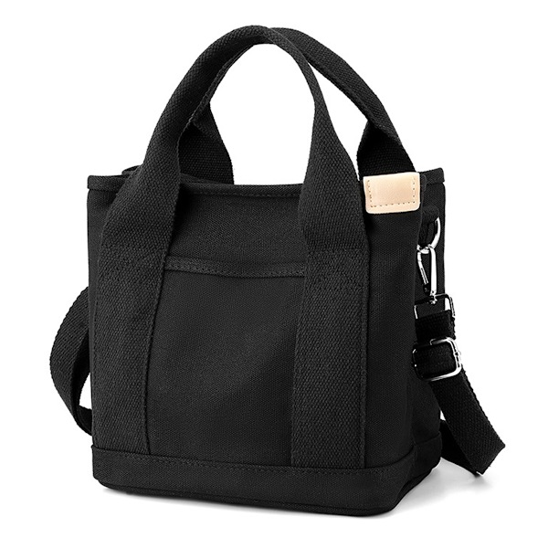 Liten totebag Liten Söt Canvas Tote Crossbody Axelväska /Flera Fack Mini Casual Satchel Messenger Väska