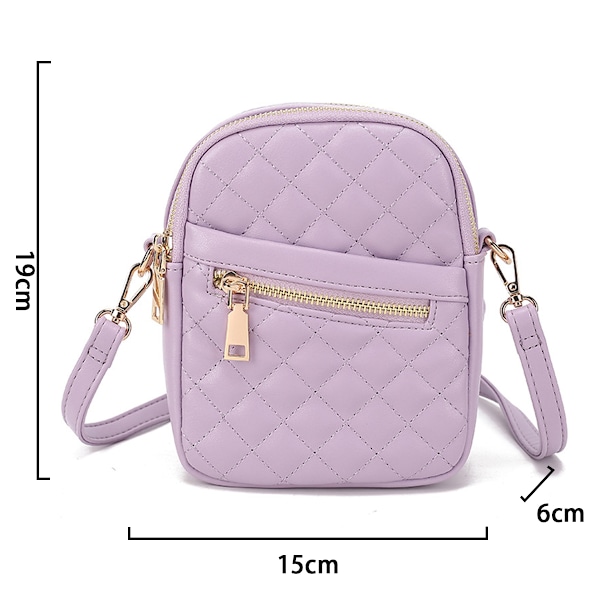 Crossbodyväska för kvinnor, axelväska i läder, mobiltelefonväska, liten crossbody, justerbar axelrem, mobilväska, plånbok, handväska för kvinnor