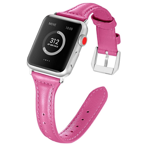 Læderremme Kompatibel med Apple Watch 38mm-40mm /42mm-44mm, Top Grain Læderrem Slank & Tynd Armbånd til iWatch Serie 5/4/3/2/1