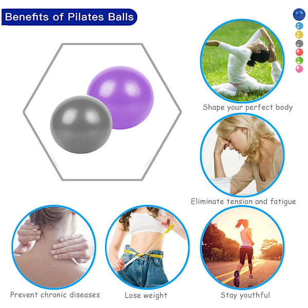 Minigymnastikboll, Yogaboll, Pilatesboll, Träning för Core och Fysioterapi, Förbättrar Balansen