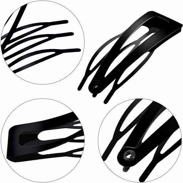 24 Pieces Double Grip Hair Clips Metal Snap Hair Clips Women