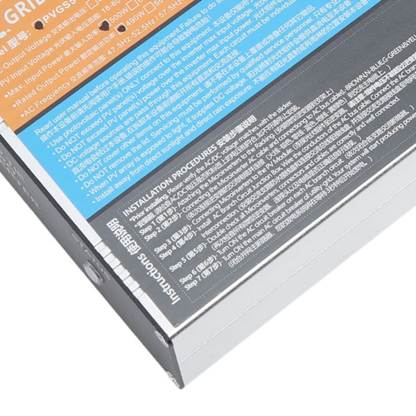 500W Solcelle Mikro Inverter Sinus Bølge Strømbeskyttelse Aluminium Legering AC 220V Solcelle Nettilsluttet Mikro Inverter til Solpanel