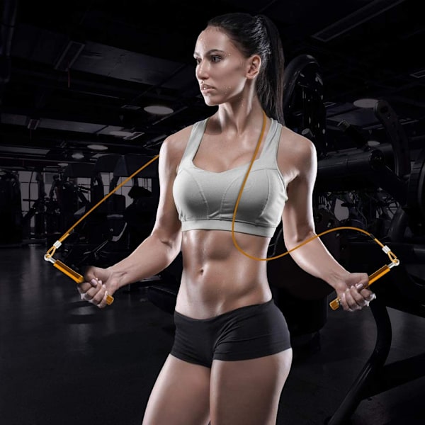Freestyle Hoppestang for HIIT, Hastighet og Triks (Lange Aluminiums Håndtak - Justerbar Kabel)