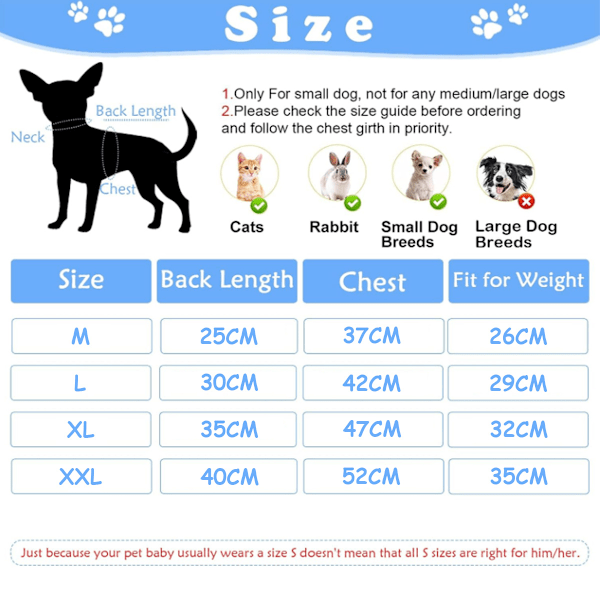 Hunde Vinter Varmt Valpesweater Hoodie Flanell Kaldt Vær Kjæledyr Klær Antrekk Bekledning Søt Katt Jumpsuit Onesie Frakk (Blå)