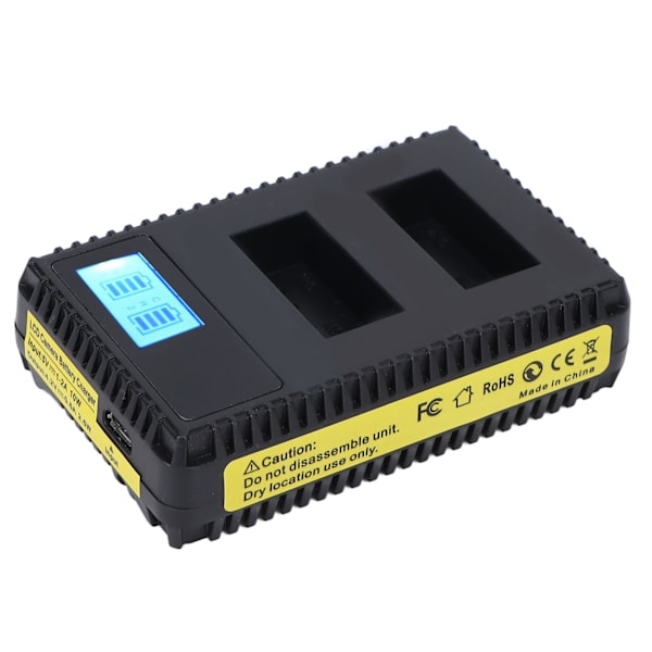 Dubbel USB Batteriladdare LCD-Skärm Kamera Batteriladdare med 2 Batterier för Hero2 3