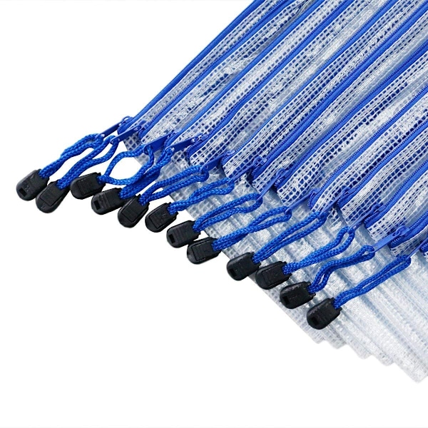 10 st Blixtlås-filpåsar, blixtlåspåse, PVC-dokumentpåse Blixtlåsmappar Dokumentpåse Kvitton Organizer för kontorsresor hemresa (A4-storlek 13,4 X
