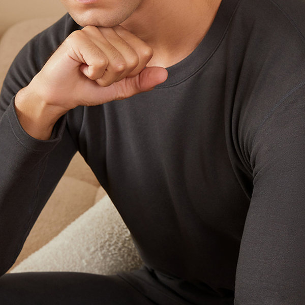Thermal för män Baslager Long Johns Set Top och L