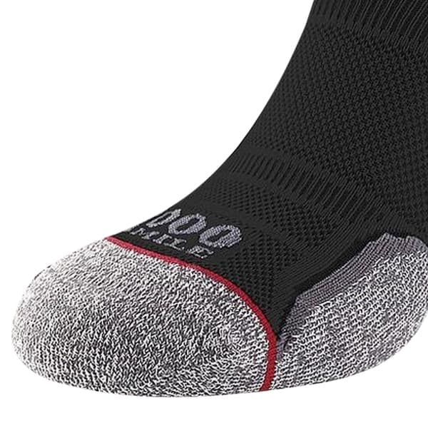1000 Mile Herre Løbestrømper i Genanvendt Materiale (2-pak) L Sort/Grå Black/Grey L