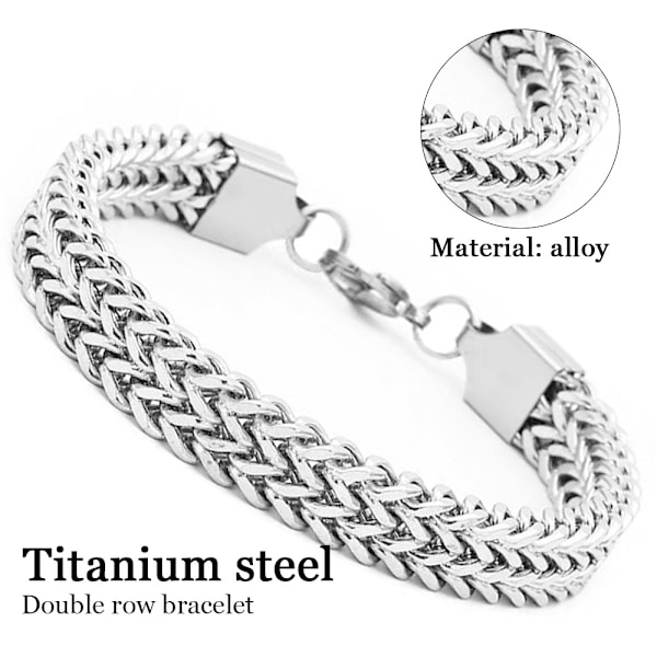 Herrar Länkkedja Armband Rostfritt Stål Bredd Längd