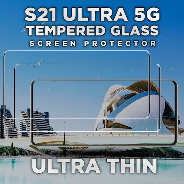 Galaxy S21 Ultra 5G Härdat Glas Skärmskydd 2-Pack – Förbättrad Känslighet och Långvarigt Skydd