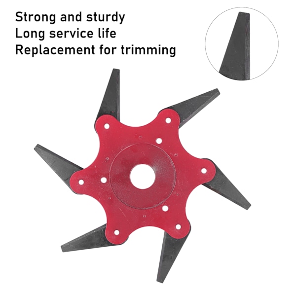 Ruohonleikkurin Teräosa, Seos 360° Kaksisuuntainen Leikkausreuna Kuusilehtiterä Leikkauspää Ruohonleikkuri
