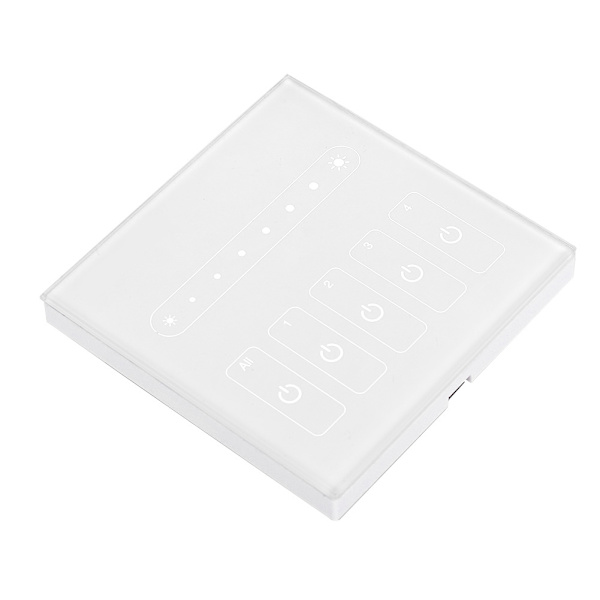 Milight 0-10V LED-panel 2.4G Trådløs 4-sone Berøringspanelstyring