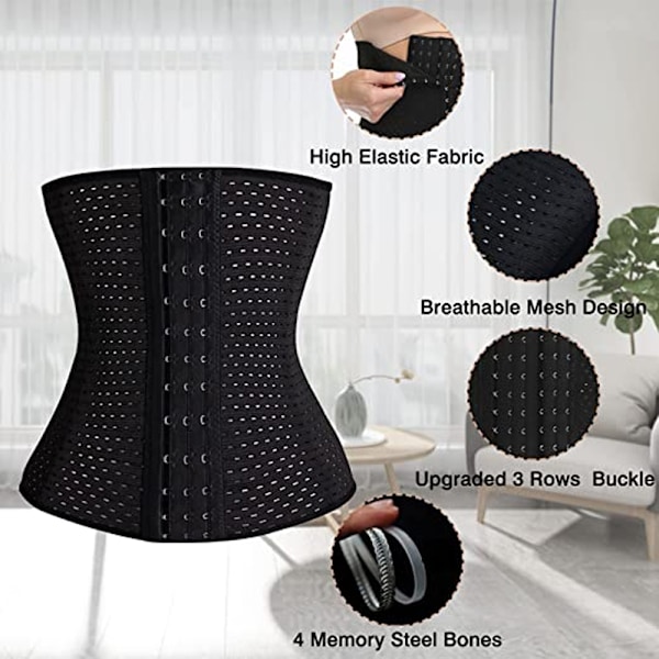 Midjeformare för Kvinnor, Nedre Magfett, Sandtimmarfigur, Uppgraderad Midjecincher Shapewear med Stålben Extender