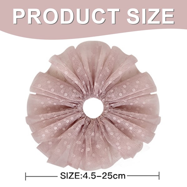 3 stk. enkle store prikkede blonder scrunchies store hovedblomst hårtilbehør