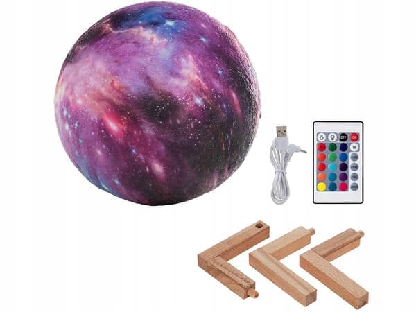 3D RGB Moon Lamp with Remote Control | Nebula 16 Colors 4 Modes 15cm[TT]