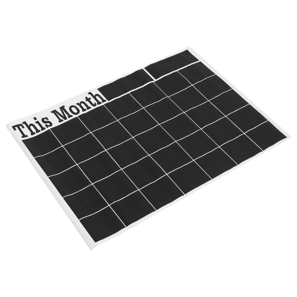 Gör-det-själv månatliga svarta tavlan Kalender Blackboard Avtagbar vinylvägg