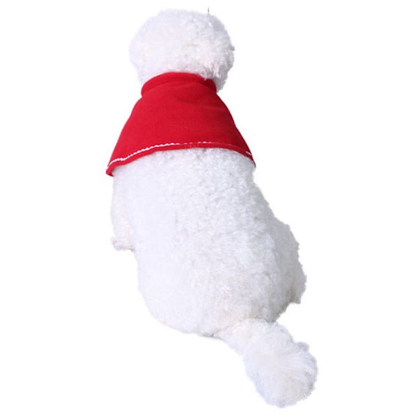 Röd juldräkt hund katt kappa husdjur miniklänning cape