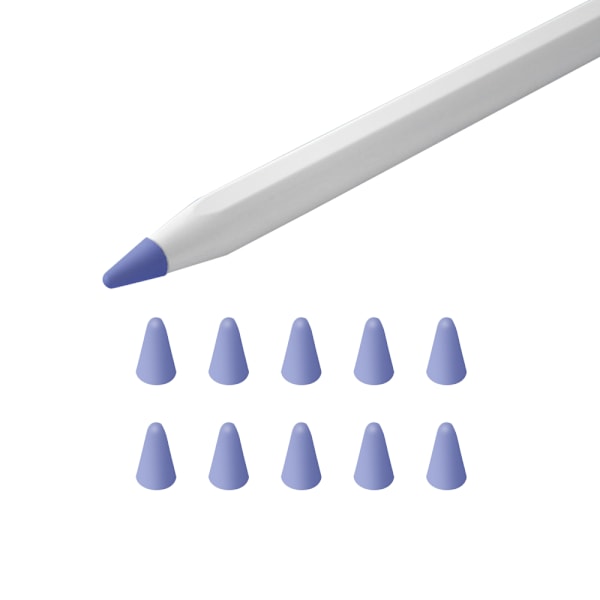 Silikonskyddsspetsar för Apple Pencil 1:a/2:a generationen halkfria tysta - 10 st