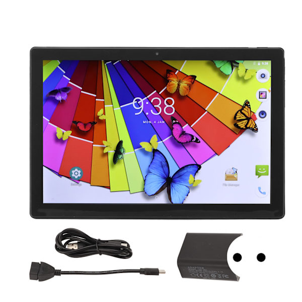 10,1 Tums Platta 8 GB RAM 256 GB ROM 1080x1920 MT6753 Octa Core 5G WiFi Platta för Android 10 100‑240V EU-kontakt