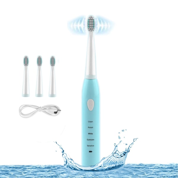 Sonic Electric Toothbrush USB Nopea Lataus Vedenkestävä